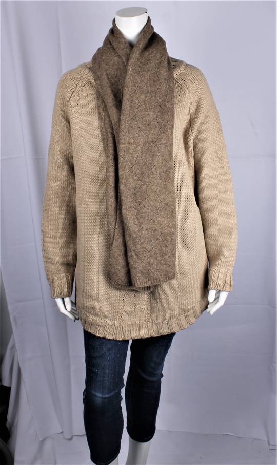 ALICE & LILY super soft winter knit scarf taupe STYLE: SC/4882TAU ALSO AVAILABLE IN BLACK SC/4882/BLK